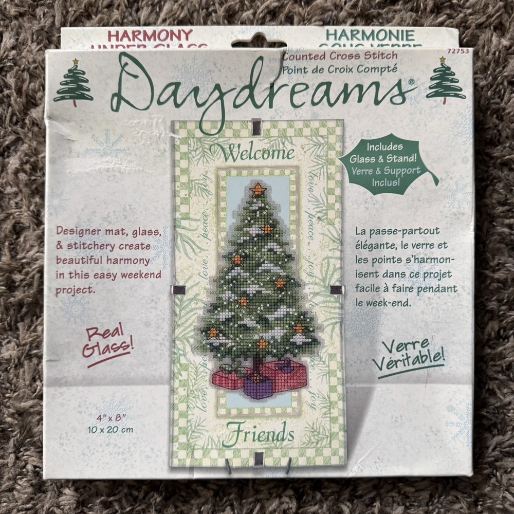Dimensions Harmony Under Glass Cross Stitch Kit Christmas Tree Winter Theme New